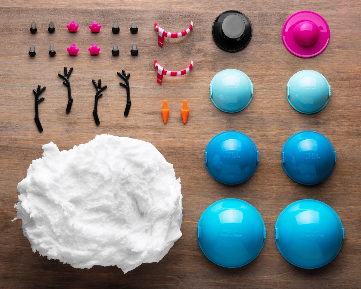 Includes: 120g (0.26 lb) of Floof, Mr. and Mrs. Snowman molds, and 22 accessories.