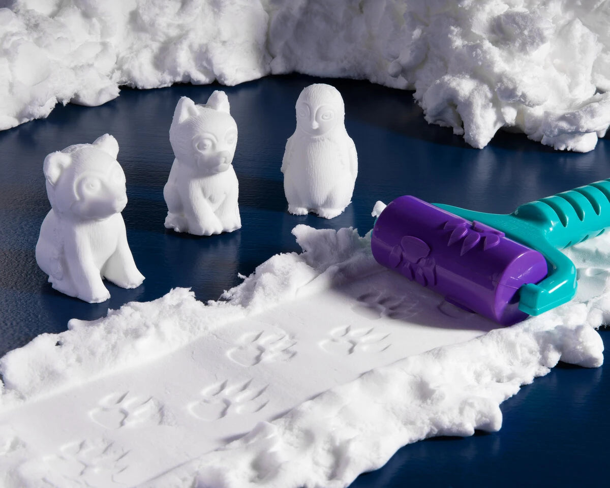Floof is a lighter-than-air, moldable material that sticks to itself, making it easy to pack into plump little polar pets!
