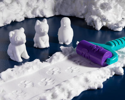Floof is a lighter-than-air, moldable material that sticks to itself, making it easy to pack into plump little polar pets!