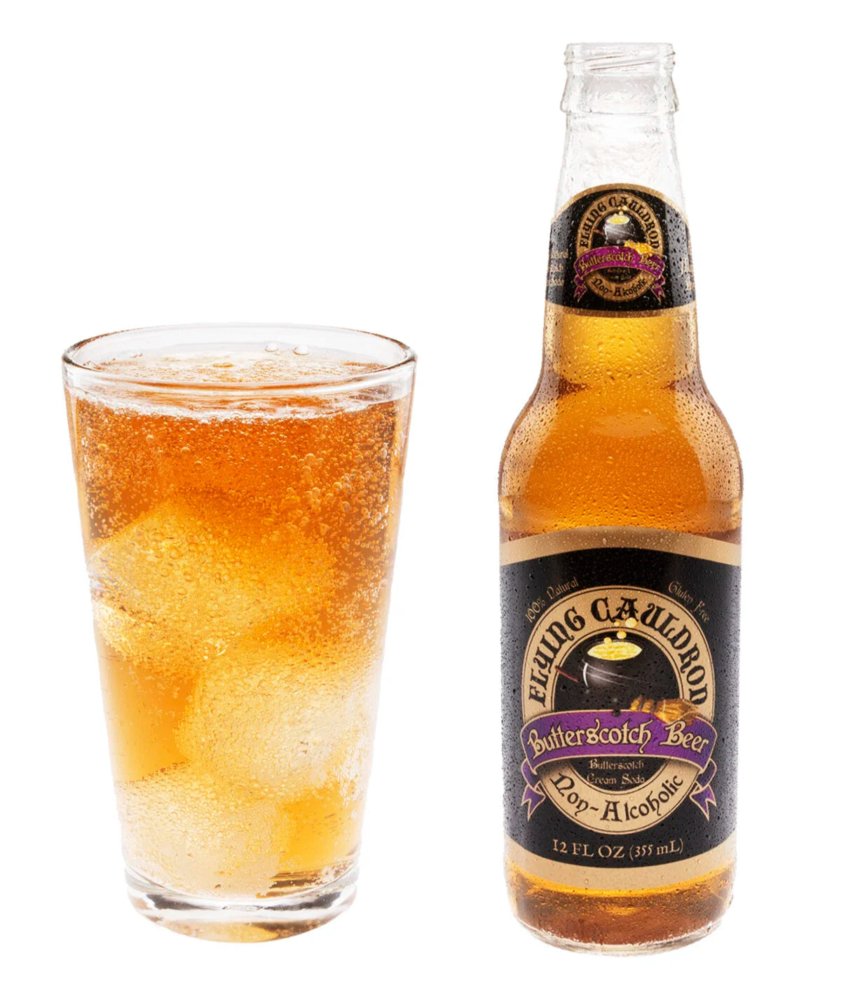 Flying Cauldron Butterscotch Beer Soda beauty shot