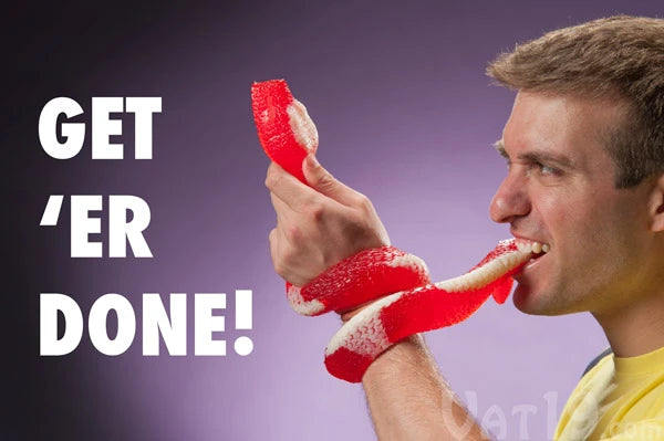 As ferocious as they may look, Giant Gummy Snakes taste delicious.