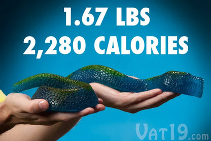 The Giant Gummy Snake is nearly 30 inches (0.76 m) long.