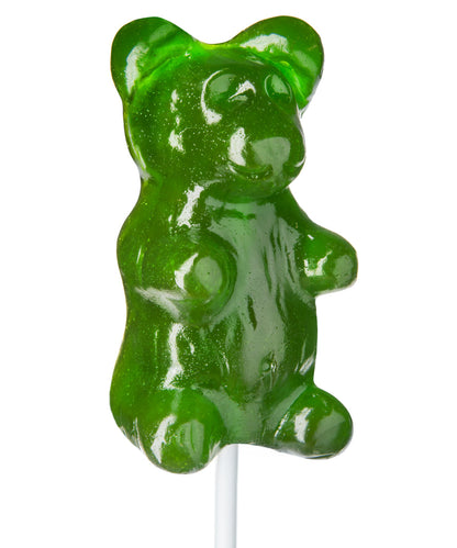 Giant Gummy Bear ... on a Stick-Green Apple beauty shot