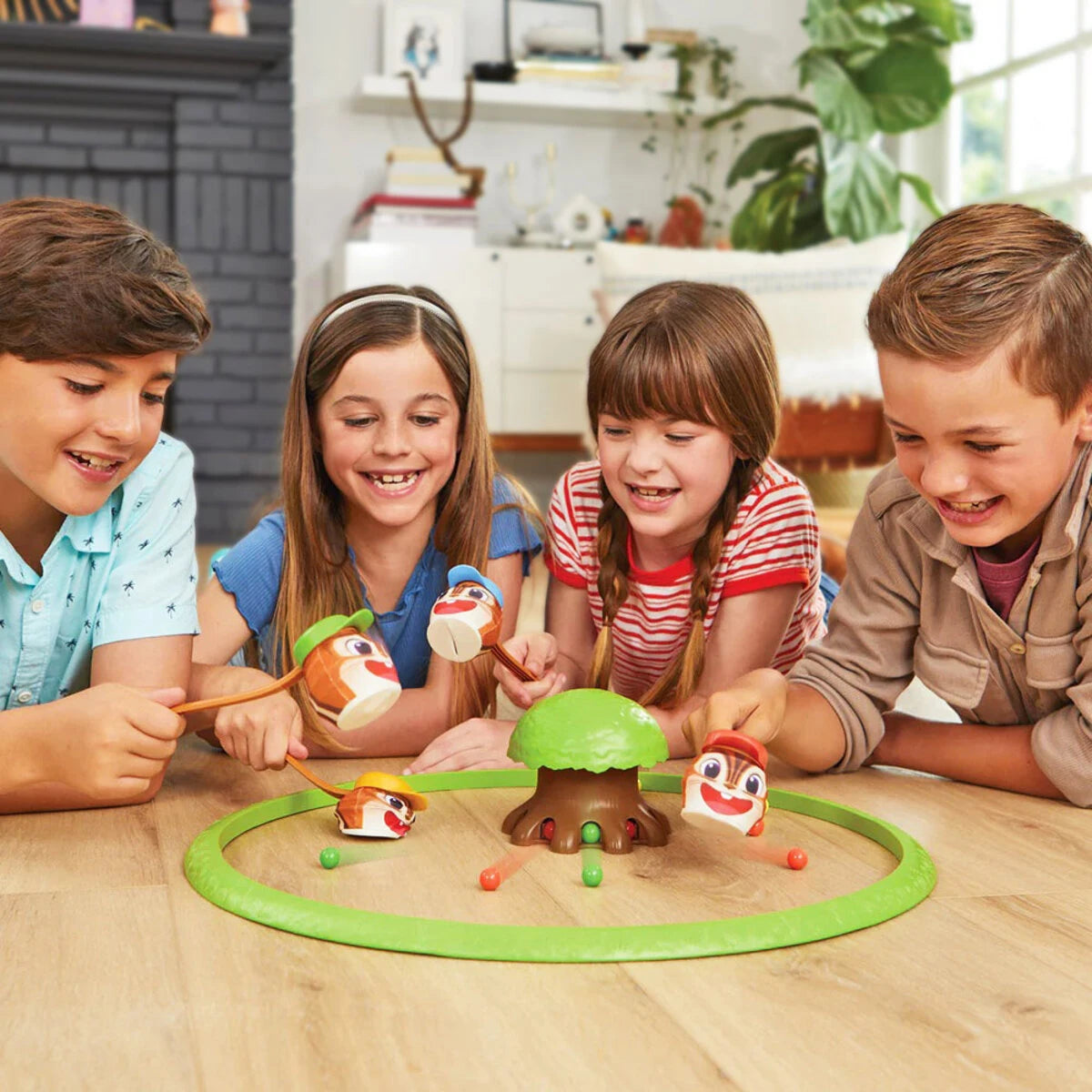 Go Nuts, Chipmunks! is a fast-paced action game where whoever grabs the most acorns wins.