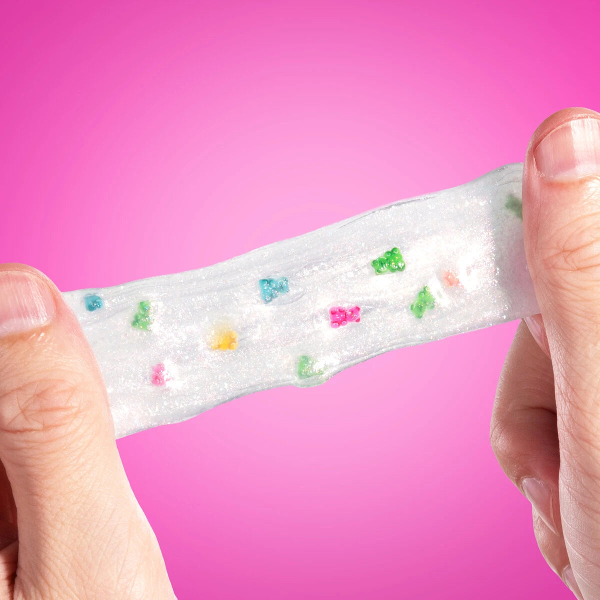 Look at this beautifully glittery and bear-studded thinking putty!