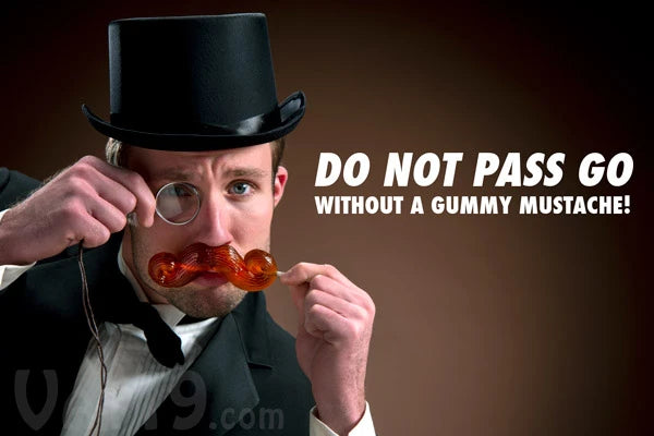 Everyone looks infinitely more awesome when "wearing" a Gummy Mustache.