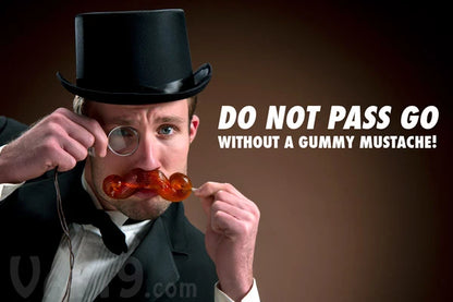 Everyone looks infinitely more awesome when "wearing" a Gummy Mustache.