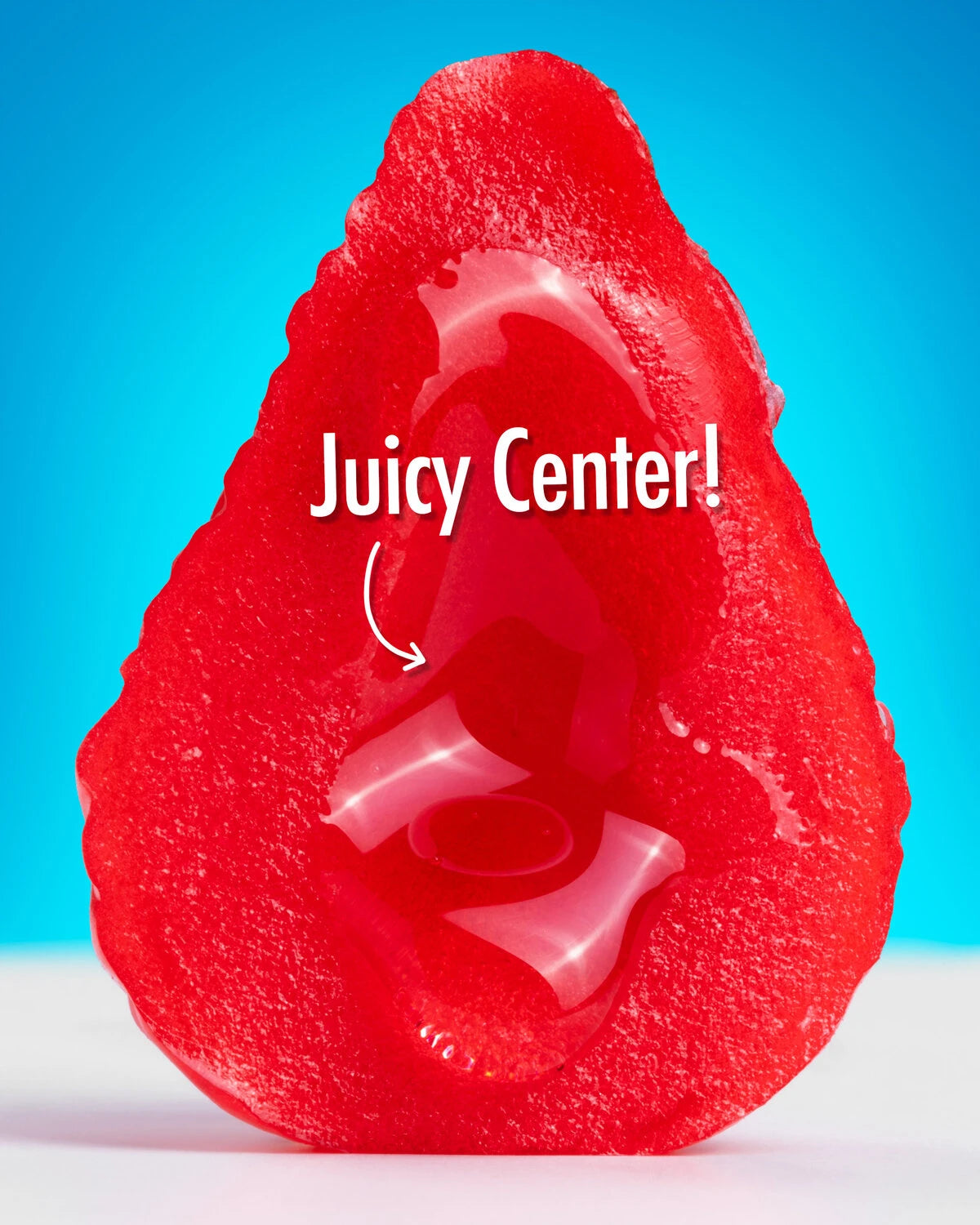 Injected with strawberry candy gel, these treats burst with double the fruity flavor!