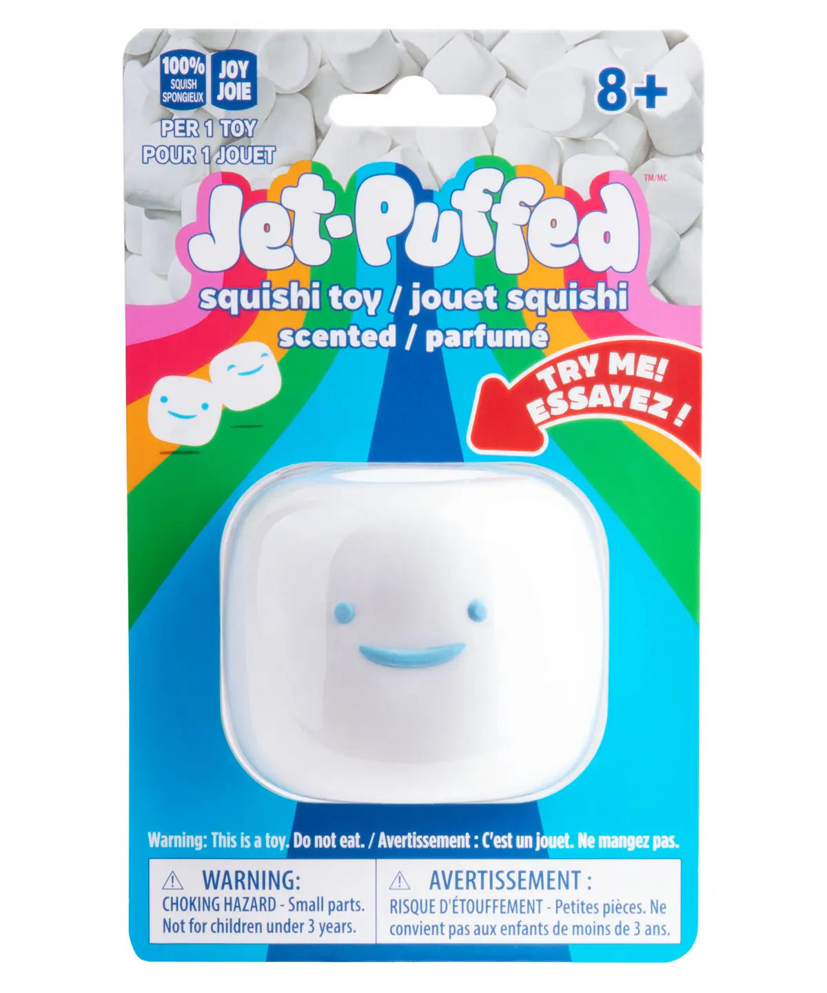This toy has the delightful scent of a fresh marshmallow, making it an irresistible desktop pal.