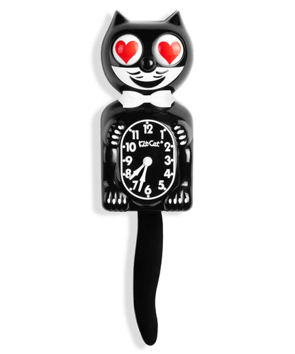 Black Kit-Cat Klock with Heart Eyes beauty shot