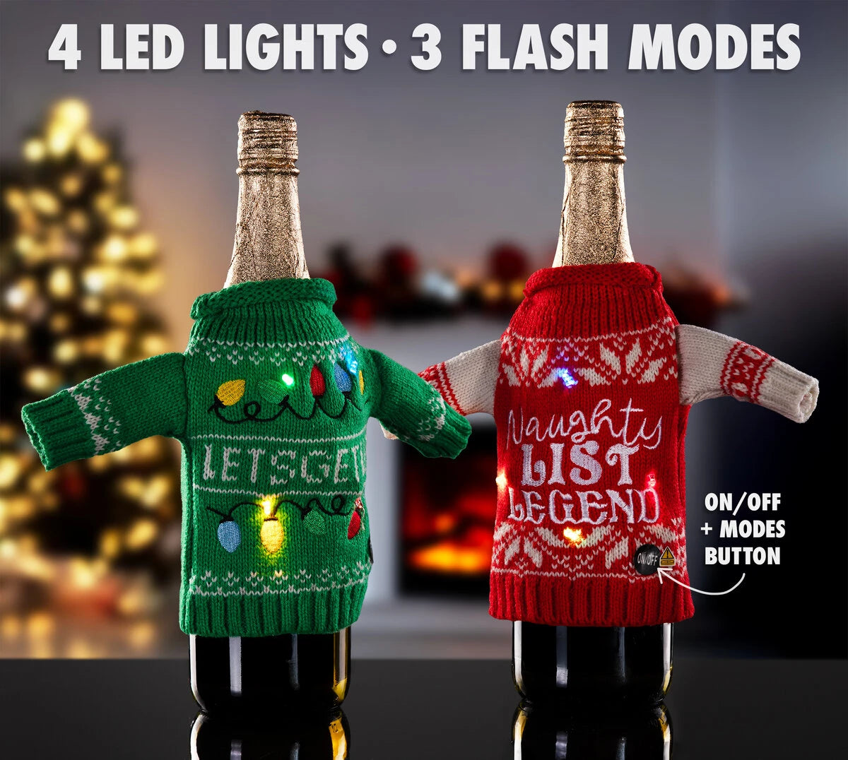 With three flashing modes, you can cycle between humorously illuminating to obnoxiously twinkling. 