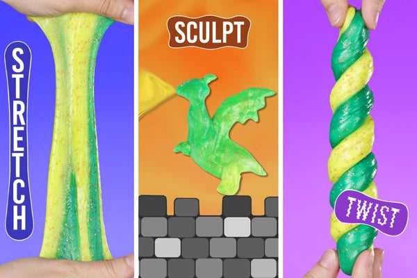Stretch, sculpt, twist, squish, and smash the putty!