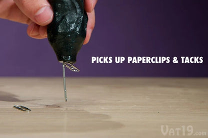 Use the included magnet to "charge" your putty and it too will turn into a magnet.
