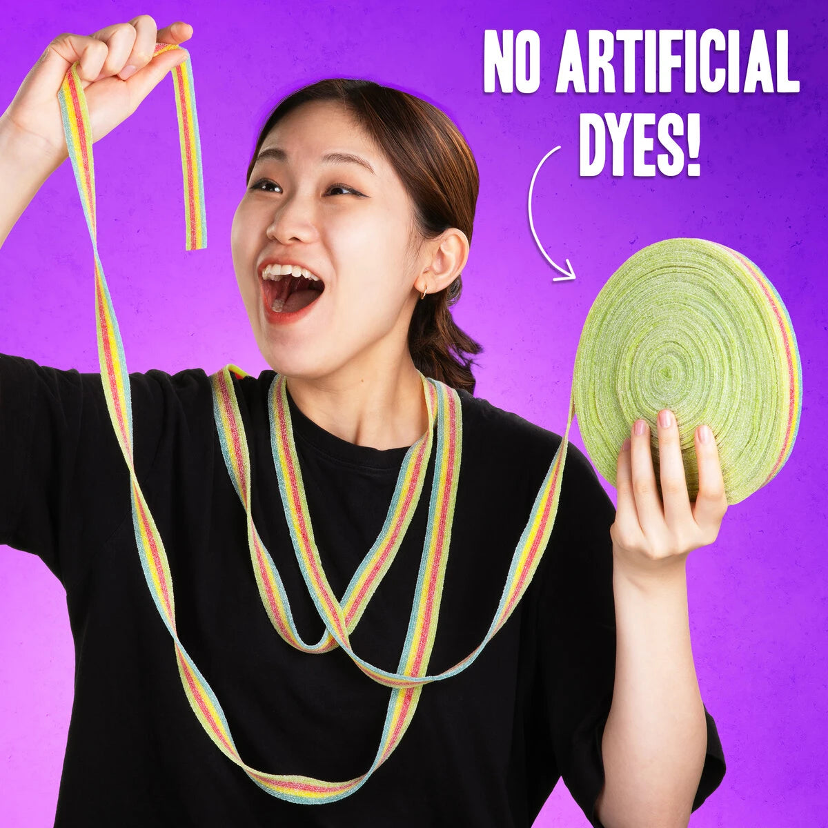 Look at that gigantic roll! And no artificial dyes? Yes, this is candy heaven!