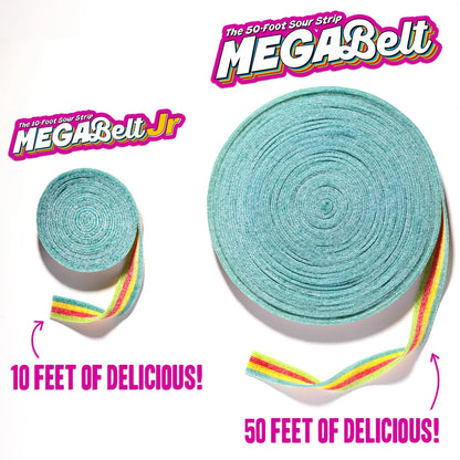 This isn't just a snack; it's a heavy-weight champion. This giant coil serves up gobs of continuous rainbow sour power.