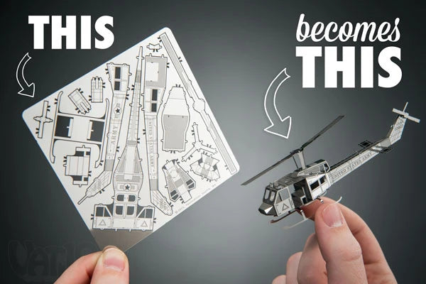 Turn flat sheets of metal into amazing miniatures with Metal Works.