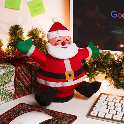 Tired of leaving the best Christmas cheer outside? Bring the jolly giant right to your desktop with the Mini Desktop Inflatable Santa Claus!