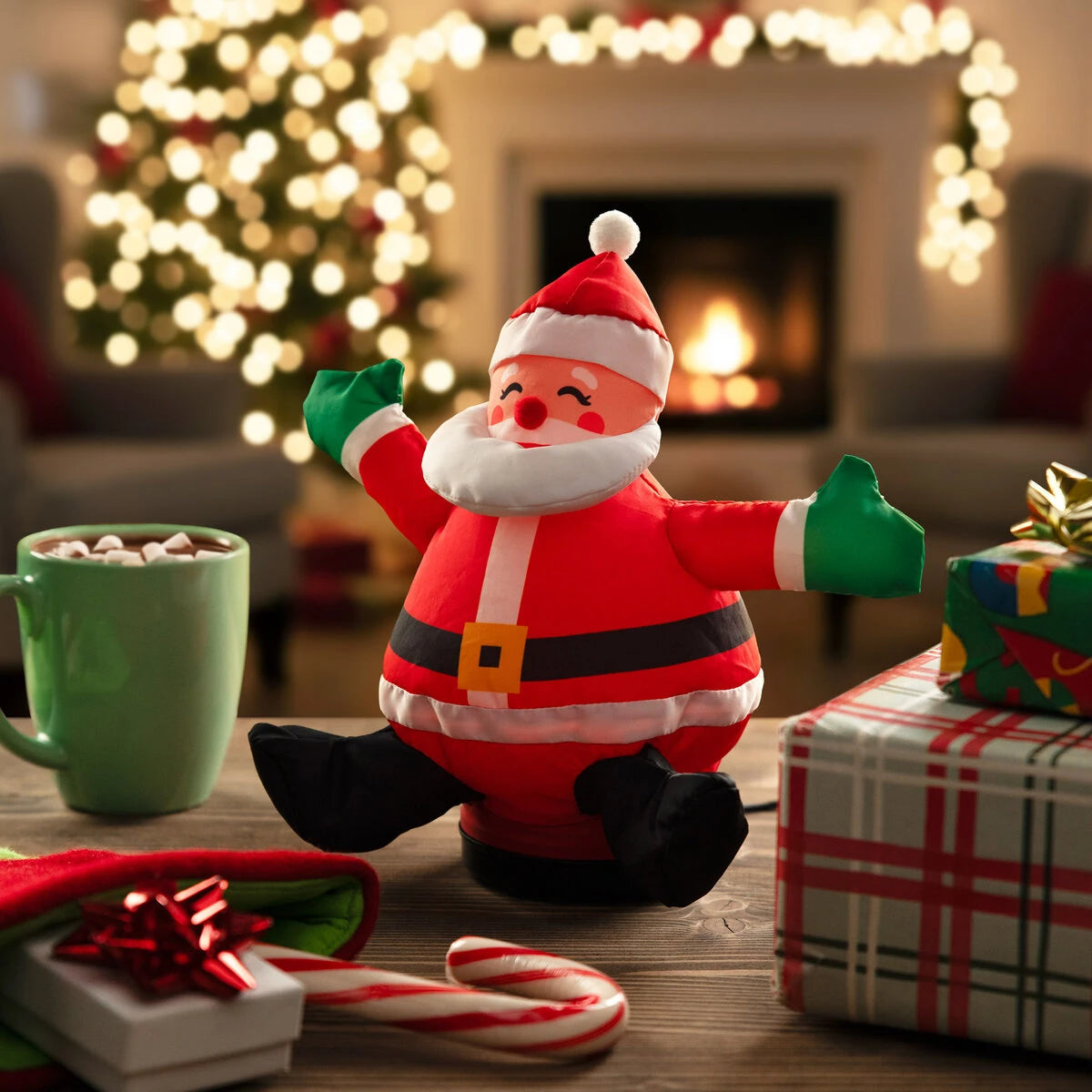 Spread some serious holiday spirit with a blow-up decoration that's perfect for the office or home.