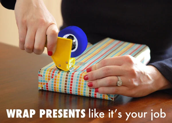 The Mini Tape Gun makes wrapping presents fun and quick.