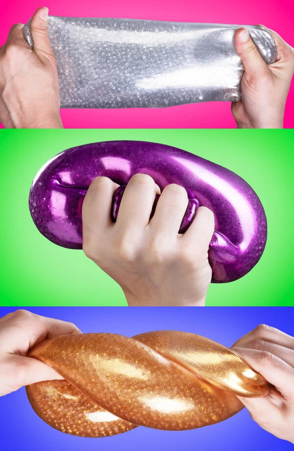 Stretch, squish, and twist these beautiful shiny stress balls!