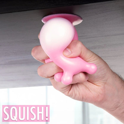 The rubber outer layer is exceptionally soft, and the appropriately milky interior satisfyingly sloshes with each squish.