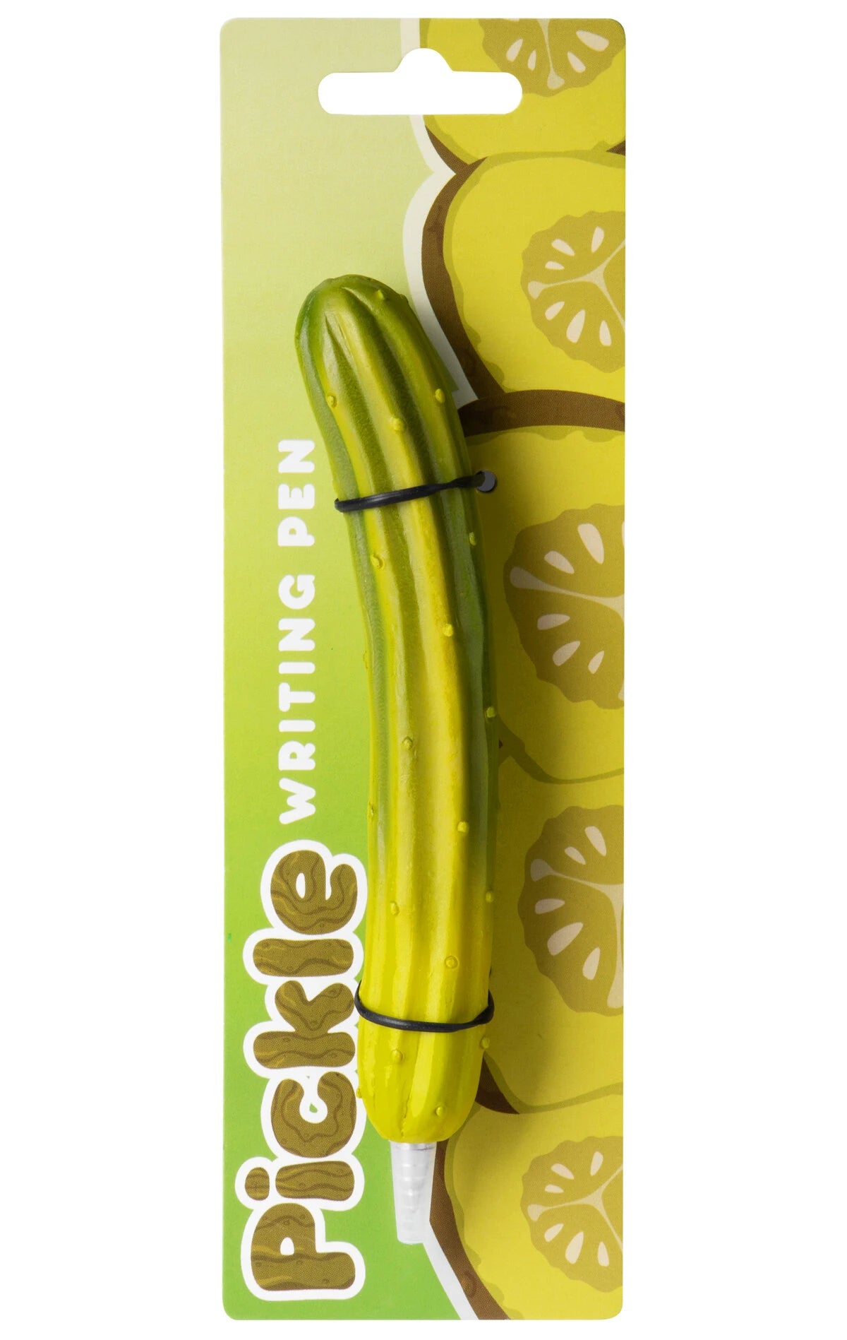 Love them or hate them, there’s something undeniably funny about writing with a pickle.