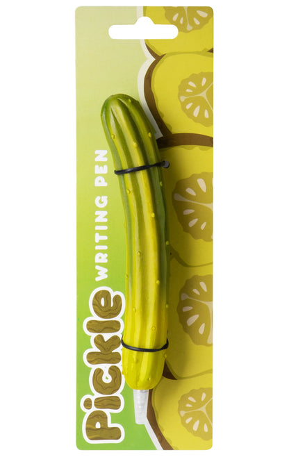Love them or hate them, there’s something undeniably funny about writing with a pickle.
