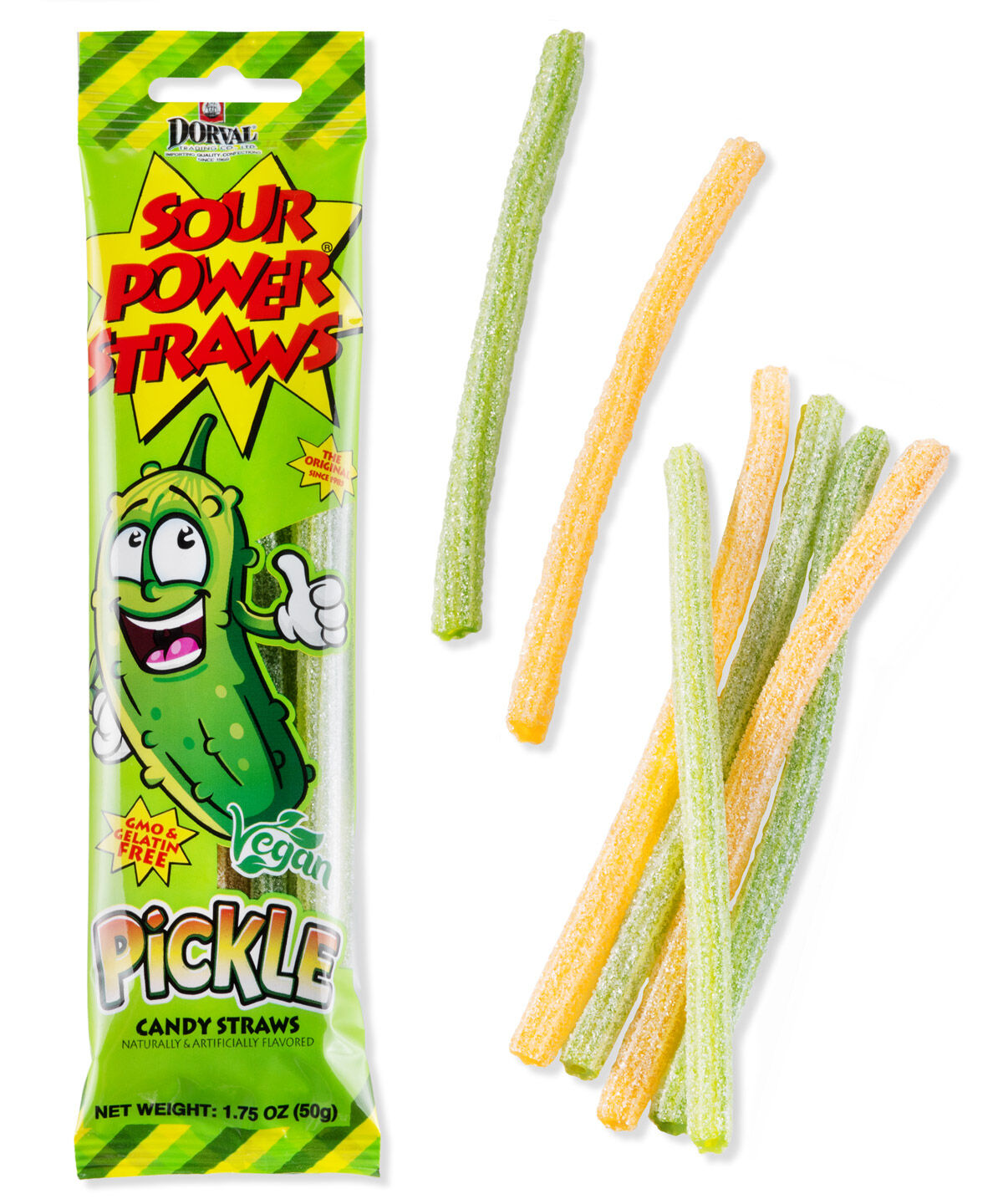 Pickle Sour Power Straws beauty shot