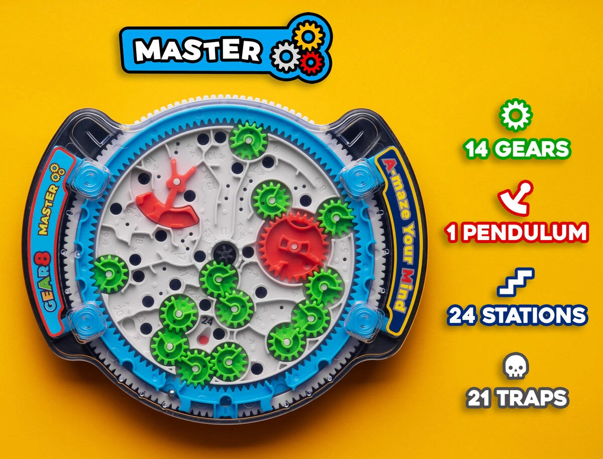 The Master edition cranks up the difficulty with even more gears and a unique pendulum section that requires perfect balance to clear.