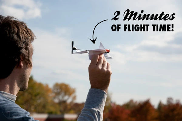 The PowerUp is capable of extremely long flight times.