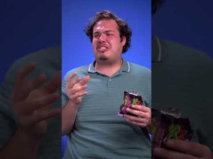 Andy tries the Mega Sour Fruits candy for the first time!