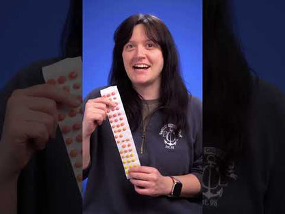 Katie tries the Spicy Candy Buttons for the first time!