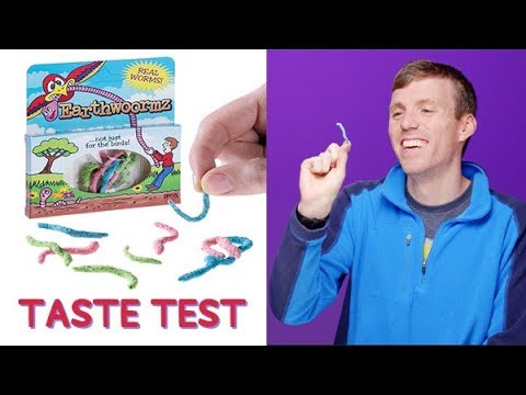 Sour Edible Worms Taste Test