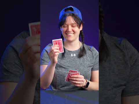 Katie demonstrates the Princess Card Trick.