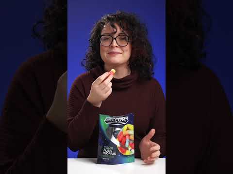 Daley taste tests the Sour Freeze Dried Gummy Worm!