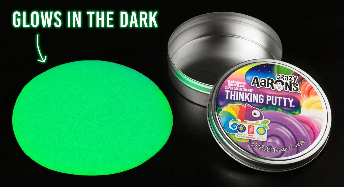 Switch off the lights and it glows!