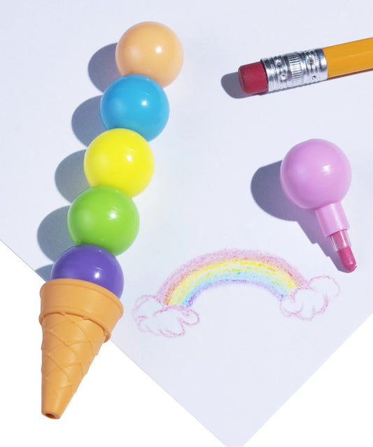 Erasable Ice Cream Scoop Crayons beauty shot