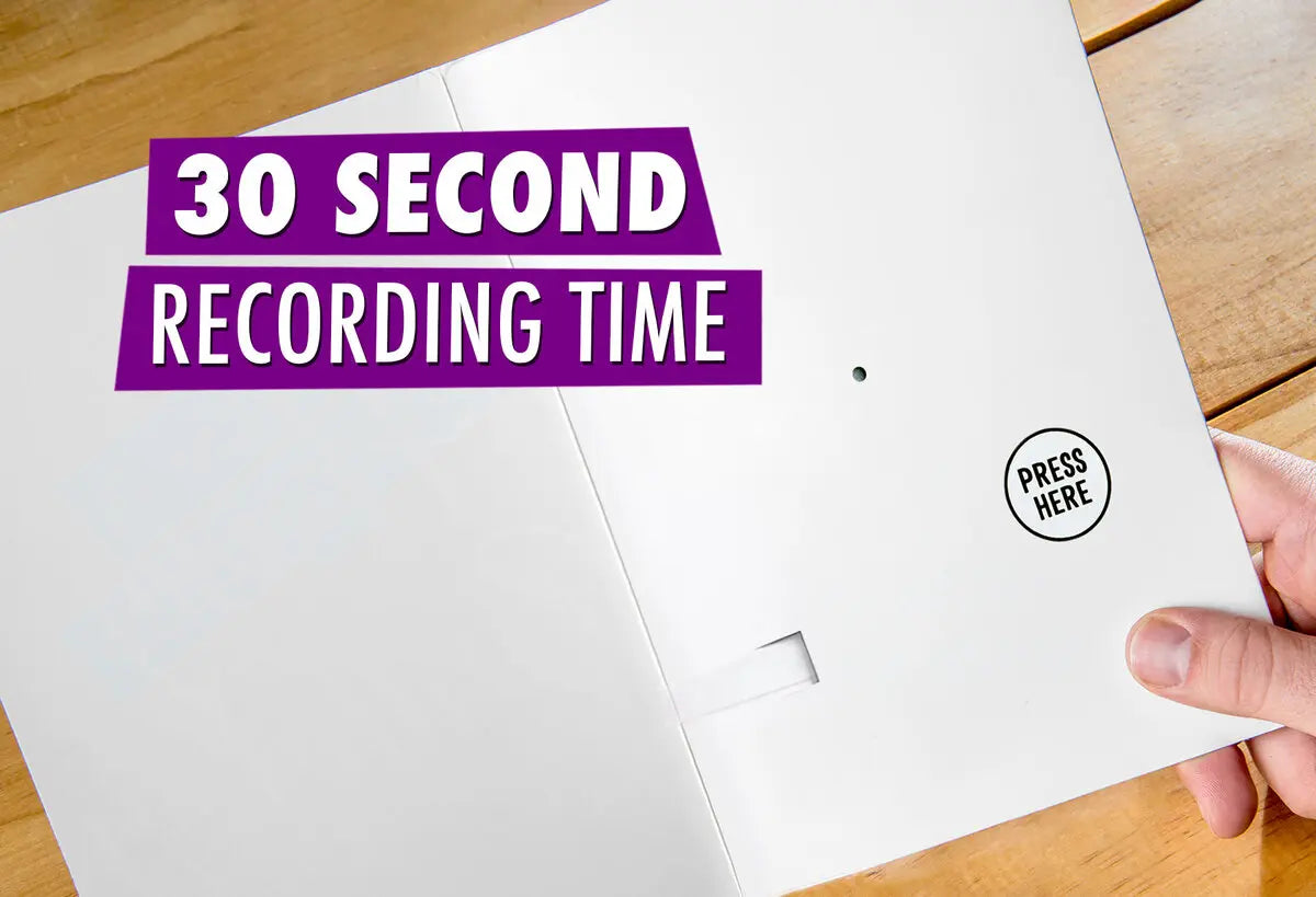 Your custom recording can be up to 30 seconds long.