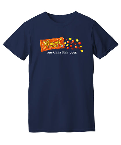 "ree-CEES PEE-cees" T-Shirt-Large  beauty shot