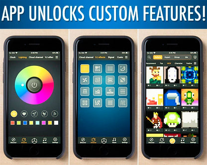 Customize using the free app for your phone or tablet (Android and iOS).
