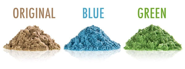 Sand is available in three colors: original, blue, and green.