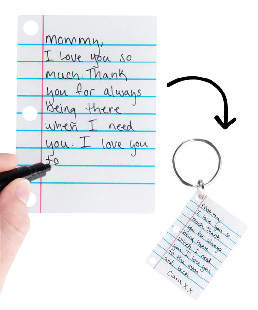 Shrinking Letter Keychain beauty shot