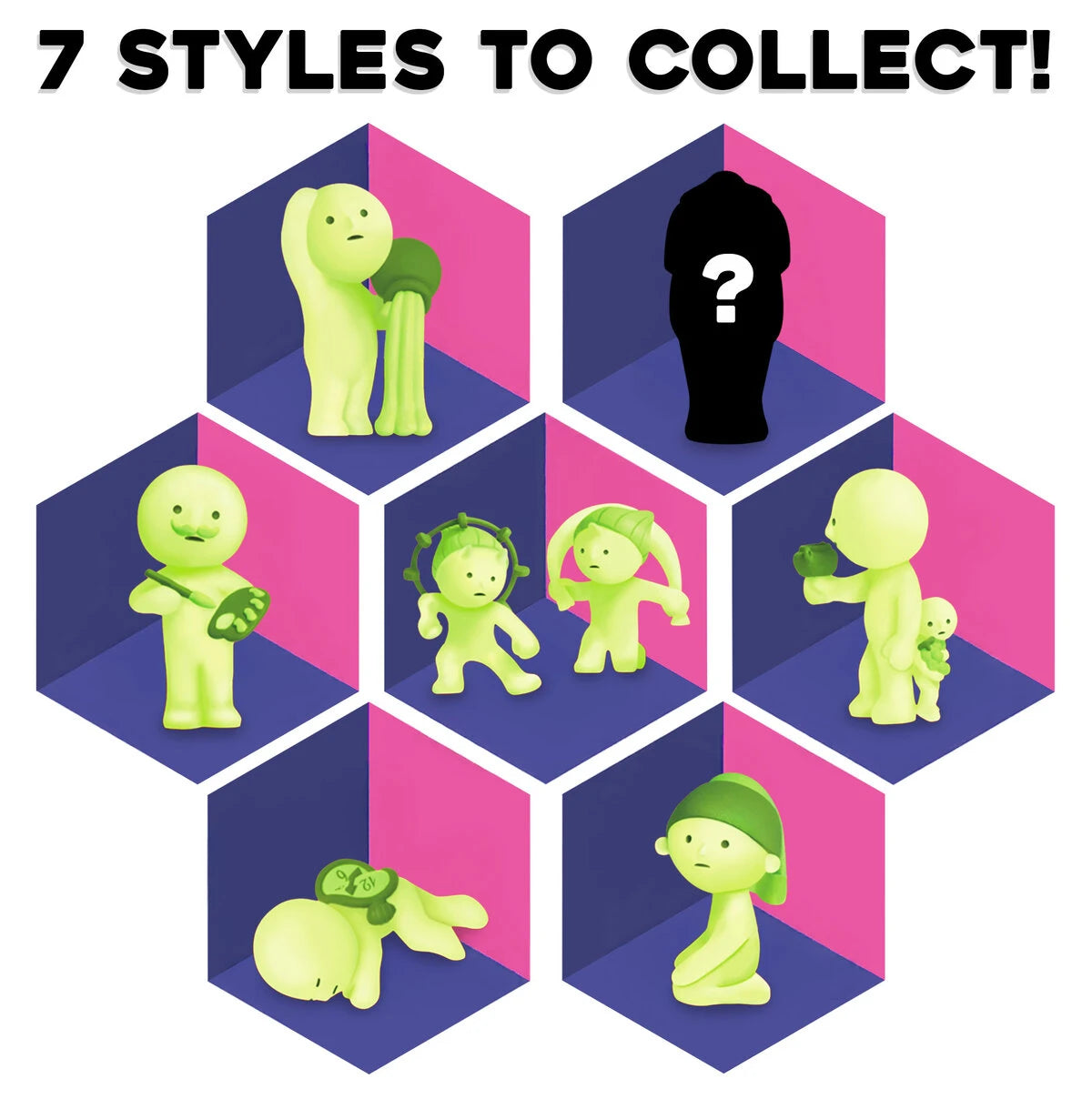 Available Styles: The Source, Smiski Fuzin and Raijin, Smiski Bacchus, Smiski Velazques, Smiski Dali, and Smiski Pearl Earring, and a rare Secret Smiski.