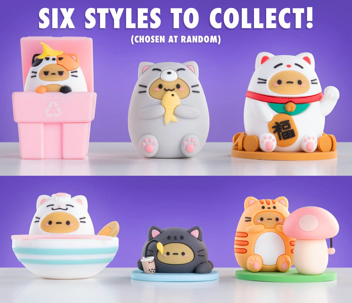 You'll receive one of the adorable potato... er... cat styles pictured.