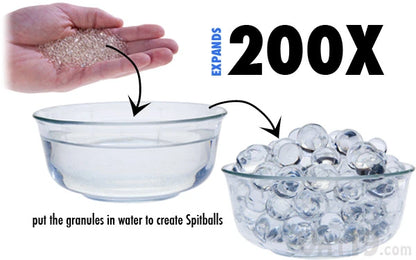 Add the Spitball granule to water and it'll expand to 200 times its original size!