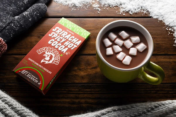 enjoy the best of both worlds with the perfect balance of sweet chocolate and spicy sriracha