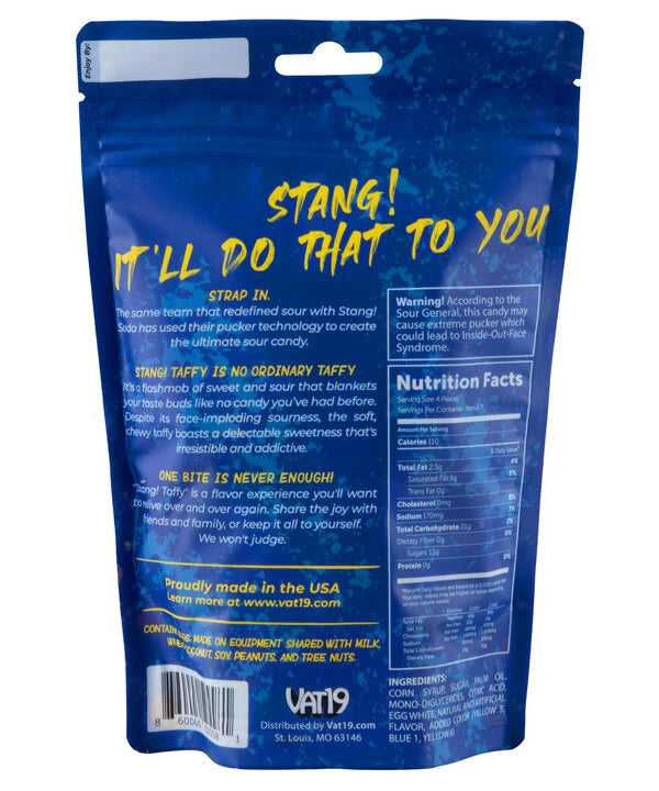 Despite its face-imploding sourness, the soft, chewy taffy boasts a delectable sweetness that's irresistible and addictive.