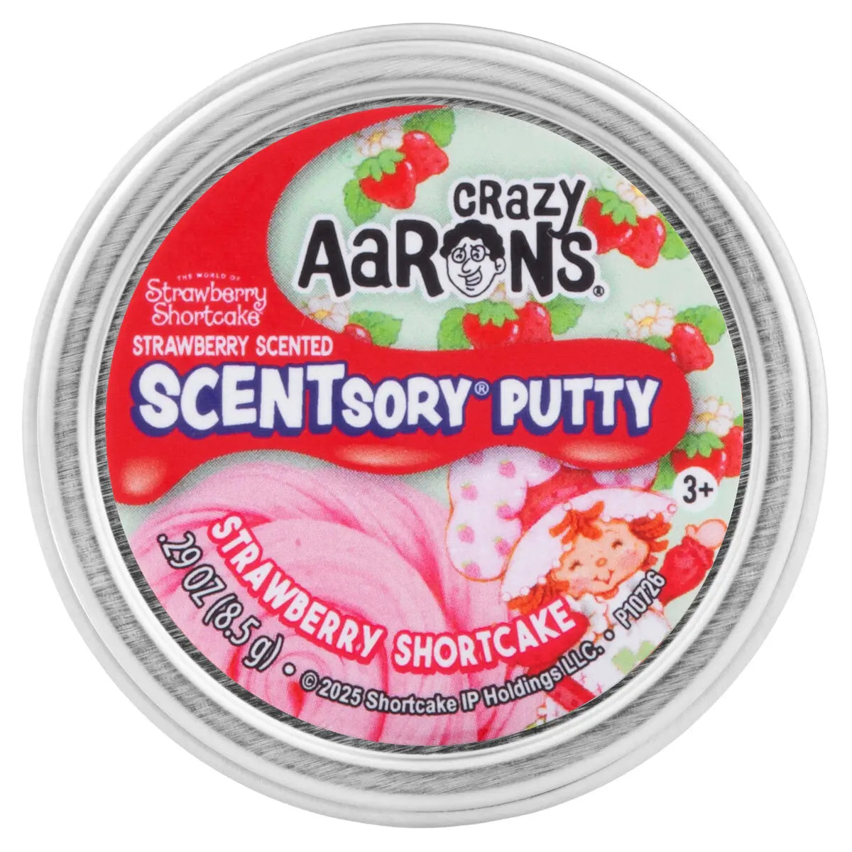 Sweetness on the go! Pop this travel-sized mini tin in your pocket for a burst of strawberry scent wherever you roam.