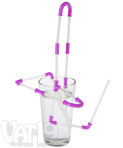 Strawz Connectible Drinking Straws-Violet beauty shot
