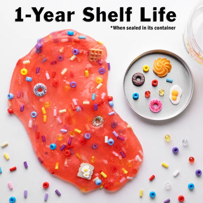 When sealed in its container between uses, Crazy Aaron's Slime Charmers will stay fresh for up to a year.